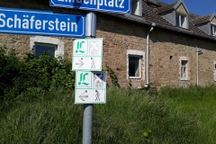 Markierung E11: auch nach 6 Tagen gab es Läufer, die die Markierung noch nicht kannten.