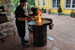 Grill-Buffet im Ziel der 2. Etappe