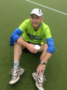 Jörg Levermann kurz nach seiner Ankunft im Ziel der 100MeilenBerlin 2013. (Foto: A. v. Uleniecki)